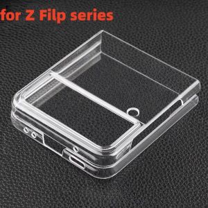 Transparent Ultra Thin Cover Slim Sturdy Scratchproof Hard PC Mobile Phone Case for Samsung Galaxy Z Flip 3 4 5 6 7 8 Z Flip8 Z Flip7 Z Flip6 Z Flip5 Z Flip4 5G Clear Back Cover