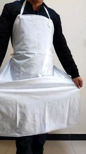 PVC White Waterproof Thickened Apron For Men And Womens Restaurants Gardens Supermarkets Aprons