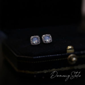 French Vintage High-End Rhodium Plated Zircon Earrings Versatile New Chinese Design Fashion Jewelry Ear Cuffs Dormant Volcano