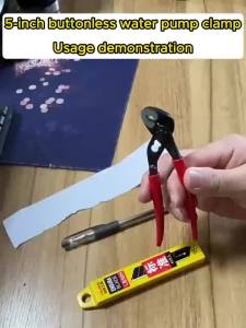 TINSOL 5-12in Mini Water Pump Pliers Multifunction Auto Adjustable Pipe Wrench Wide Opening Plastic Handle Bathroom Plumber Tool