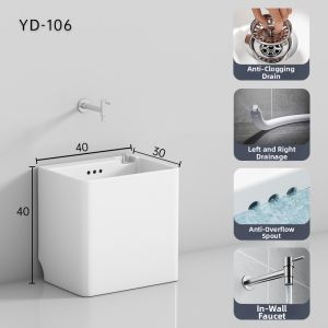 Ceramic Mop Basin for Bathroom and Balcony Use