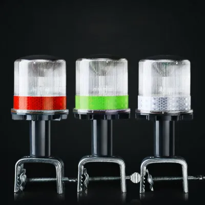 Solar Powered LED Navigation Light Boat Using Positioning Flashing Obstacle Light with Long Continuous Brightness Outdoor Camping Travel Supplies