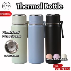 Water Bottle - 600ml Stainless Steel Vacuum Insulated BPA-Free Non-Toxic