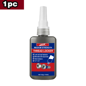 LOOLIFL | Anaerobic Adhesive Medium Strength removable Anti-Loose Quick-drying ThreadlockerOil-Water-resistant Heat-resistant Agent Anti-Slip Caulk adhesive Sealant for Nuts Bolts Fasteners and Metals1-6pcs.