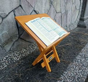 Meja Baca Al Quran/ Tatakan Al Quran/ Meja Laptop/ Rehal/ Rekal/ Meja Lipat Model Miring Kayu Jati