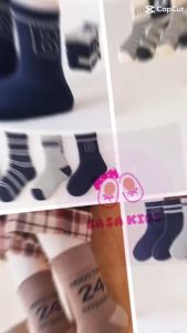 Set 5 đôi tất thu đông cho bé trai bé gái Vớ giữ ấm trẻ em Tất dày phong cách Hàn Quốc VT01