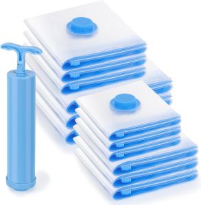 1/3/5 Chiếc Túi Hút Chân Không Và Bộ Nắp Máy Bơm Cho Quần Áo Du Lịch Nén Nhựa Trống Hộp Bảo Quản Có Thể Đóng Lại Được Nhiều Công Dụng