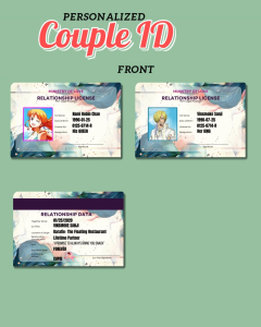 Couple Plastic ID - 2x3 inches - Colorful - 2 cards