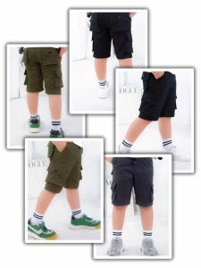 Celana Anak Pendek Cargo Bahan Stretch Melar Premium 1-12 Tahun