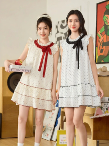 SANFU | Sleeveless A-Line Polka Dot Dress