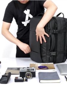 BANGE New 40L Expandable Large Capacity Busuiness Travel Backpack Men 17 inch Laptop Backpack Anti-Theft Multifunction Backpack