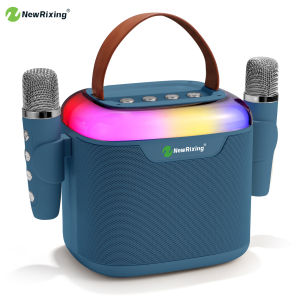 NewRixing wireless karaoke machineBluetooth Speakers with 2 micsWireless Speaker13WSupports Bluetooth/USB/TF/AUX connections