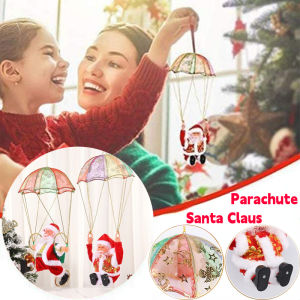 Electric Santa Claus Parachute Toy Santa Claus Singing and Dancing Indoor Hanging Toy for Christmas Tree Decor