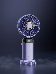 Kipas Angin Lipat Genggam H15 Portable Handy Mini Fan LED Display 5 Speed Rechargeable