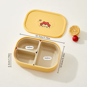 WORTHBUY 3 Ngăn Có Thể Xếp Chồng Lên Nhau Hộp Cơm Trưa Bằng Nhựa An Toàn Cho Lò Vi Sóng Hộp Đựng Thức Ăn Di Động Có Thể Tháo Rời Thân Thiện Với Môi Trường Chống Rò Rỉ Cho Văn Phòng Trường Học