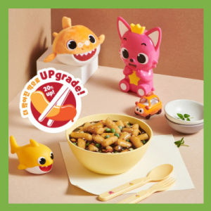[bundle of 4] Nongshim Pinkfong Baby Shark Tteokbokki / Black Bean Sauce(JJAJANG) Flavor 116g Korean instant food kids kid toddler infant children snack