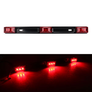 KEVANLY | 1PC 9 LED Truck Side Marker Red Lamp Bar Bracket Trailer Tail Lights for Pickup Truck RV UTV Signal Indicator Lamp Brake lamp