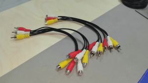 RCA Cable 3 RCA Male To 6 RCA Female Plug Splitter Audio Adapter TV DVD Video Adapter AV Cable