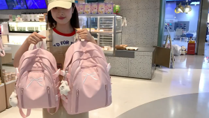 SG Gadget® Bow Tie Backpack Lightweight Schoolbag Macaron-Colored Travel Bag Student Backpack Women Backpacks