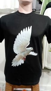 Kaos Pria 3 Dimensi Motif Animasi Merpati Putih Tshirt Oblong Katun 24s H0159 By Hans & Co