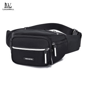 LouisWill Mens Waist Bag Multi Functional Chest Bag Waterproof Sports Bag Large Capacity Casual Bag Street Bag Fitness Bag Travel Bag Business Bag For Men Women