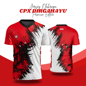 Jersey CPX Indonesia Futsal Sepak Bola Baju Lari Lengan Pendek Pria Premium