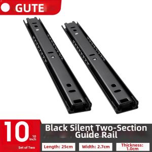GUTE | Damping Silent Thickened Stainless Steel Rails For Cabinets & Keyboard Trays