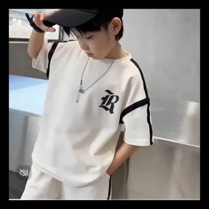 Set đồ cộc tay bé trai bộ quần áo trẻ em size đại từ 18-50kg từ 6-18 tuổi bộ đồ hè bé trai chất liệu thoáng mát mẫu IR