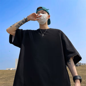 American Style Heavyweight 300g Mens T-Shirt Short Sleeve Combed Cotton Summer Three Needle Inner Wear round Neck Couple Tops