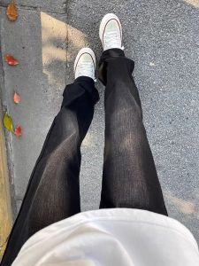 Retro American Black Bell Bottom Jeans Mens Loose Straight Leg Wide Leg Long Pants High Street Style Spring Autumn New Arrival