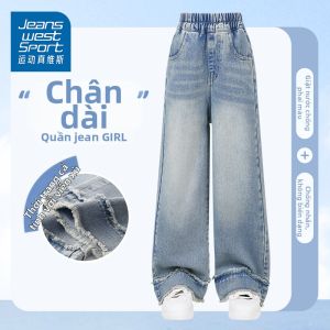 JEANSWEST SPORT | Quần Jeans Đùi Thẳng Mới Cho Bé Gái Mùa Thu
