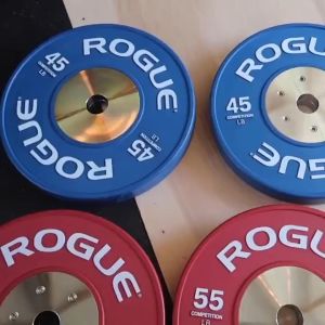 ROGUE Original Competition Bumper Plat Berat IWF Approve CrossFit Fitness Angkat Berat Angkat Kuasa