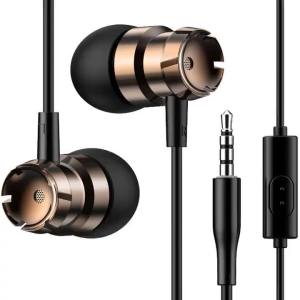 Wired Headphones Universal In-Ear with HIFI Sound Surround Bass Built-in Noise-cancelling Microphone 3.5mm Headphones