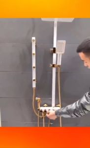Sen cây tắm đứng nóng lạnh 5 chức năng massage toàn thân vàng đen sen cây củ đồng phủ nano tắm toàn thân sang trọng