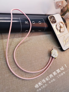 Mobile Phone Lanyard Long Durable Neck Hanging Pendant Mens and Womens Liquid Silicone Cute Cartoon Doll Ornaments Phone Case Universal Avoid Cutting into the Neck Drop-Resistant Lanyard Key U Disk Anti-Lost Hang Rope