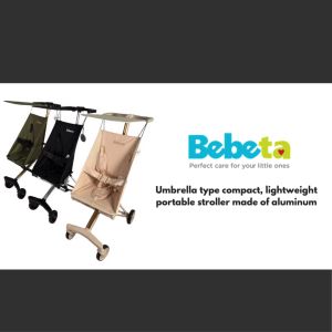 BEBETA STROLLER Umbrella Type Compact Lightweight Portable Stroller Made of Aluminium Black