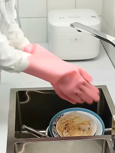 Kitchen Silicone Dishwashing Special Gloves Durable Household Dishwashing Tool Home Waterproof Gloves