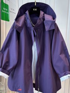 Plus Size Chubby Girl European Station Anorak Female Loose Autumn Winter New Coat 150.00kg Casual Fashion Shell Jacket