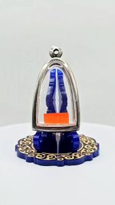 M#1042 ตลับพระ/กรอบพระสเตนเลสเรียบ วงใน 2.6x4.1 ซม. พิมพ์เนื้อว่านพระผงหลวงปู่ทวดหรือพิมพ์ใกล้เคียง เป็นต้น <ขนาดที่ใส่สวย 2.3x3.8 ซม >