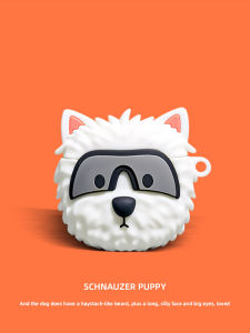 เคส Airpods pro 3rd Gen Silicone Soft Shell ป้องกันสำหรับ Apple Wireless Bluetooth Earphones เคส Airpods 4th Gen Cute Schnauzer