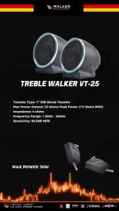 Loa treble Walker VT-25 - Bộ 2 loa treble Silk dome cao cấp cho ô tô đẳng cấp âm bổng loa Tweeter Germany