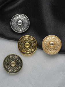 10pcs/15/18/20/23/28mm Retro circular relief totem metal buttonfor Clothing Jackets Shirts -  Fashion Sewing Buttons