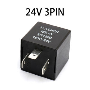 Ziqqucu | 12V 24V Automotive Relay 3PIN Normally Open Flash Relay For Car Motorcycle Turn Signal Light Flasher Control Module