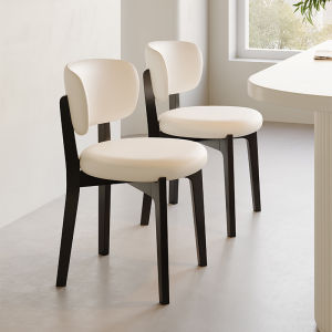 Solid Wood Dining Chair Household Modern Minimalist Small Apartment Designer Desk Stool Casual Backrest Soft Pillow Scandinavian Dining Chair