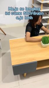 Oxihom Meja Tamu Laci Meja Kopi Meja Ruang Tamu Meja Lesehan Kayu Besi