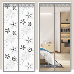 Curtain Mùa Hè Chống Gió Máy Lạnh Phòng Ngủ Phòng Bếp Chống Dầu Mỡ Không Cần Đục Lỗ Chống Gió Chống Muỗi