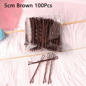 100Pcs Women Black Hair Clip Metal U-Shaped Bobby Pins Wavy Hairpin Barrette Hair Styling Tool Hair Grips Hairstyle Accessories