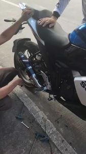 Suzuki Gixxer sf stainless elbow 50mm