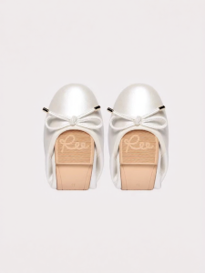 Reemoor | Ribbon Bow Eggy Roll Flats Round Toe Low-cut Pumps
