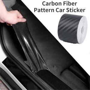 3/5m 3D Carbon Fiber Car Sticker Trunk Door Bumper Anti-Scratch Tape